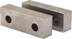 Gibraltar - 4-1/8" Wide x 1-1/2" High x 1" Thick, Flat/No Step Vise Jaw - Soft, Steel, Fixed Jaw, Compatible with 4" Vises - Caliber Tooling