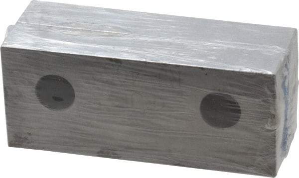 Gibraltar - 4-1/8" Wide x 1-3/4" High x 3/4" Thick, Flat/No Step Vise Jaw - Soft, Steel, Fixed Jaw, Compatible with 4" Vises - Caliber Tooling