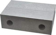 Gibraltar - 6-1/8" Wide x 2" High x 2" Thick, Flat/No Step Vise Jaw - Soft, Aluminum, Fixed Jaw, Compatible with 6" Vises - Caliber Tooling