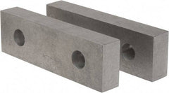 Gibraltar - 8-1/8" Wide x 2-1/2" High x 1-1/4" Thick, Flat/No Step Vise Jaw - Soft, Aluminum, Fixed Jaw, Compatible with 8" Vises - Caliber Tooling