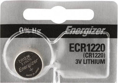 Energizer - Size CR1220, Lithium, Button & Coin Cell Battery - 3 Volts, Button Tab Terminal, CR1220, ANSI, IEC, UL Listed Regulated - Caliber Tooling