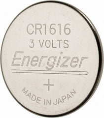 Energizer - Size CR1616, Lithium, Button & Coin Cell Battery - 3 Volts, Button Tab Terminal, CR1616, IEC, UL Listed Regulated - Caliber Tooling