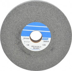 Norton - 6" Diam, 1" Face Width, 1" Center Hole, Medium Grade, Silicon Carbide Deburring Wheel - Convolute, Hard Density 8 Grade, 4,500 RPM - Caliber Tooling