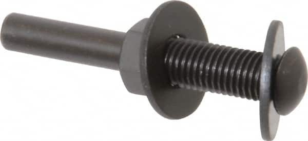 Made in USA - 2-1/4" Length x 1/4" Shank Diam Deburring Wheel Mandrel - Compatible with 2" Diam Deburring Wheels - Caliber Tooling