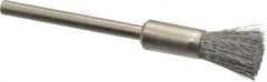 Anderson - 1/4" Brush Diam, Crimped, End Brush - 1/8" Diam Shank, 25,000 Max RPM - Caliber Tooling