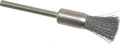 Anderson - 5/16" Brush Diam, Crimped, End Brush - 1/8" Diam Shank, 25,000 Max RPM - Caliber Tooling