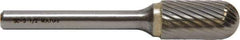 M.A. Ford - 9.5mm Cut Diam, 6mm Shank Diam, Cylinder with Radius Head Single Cut Burr - Carbide, Radius End, 19mm LOC, 169mm OAL