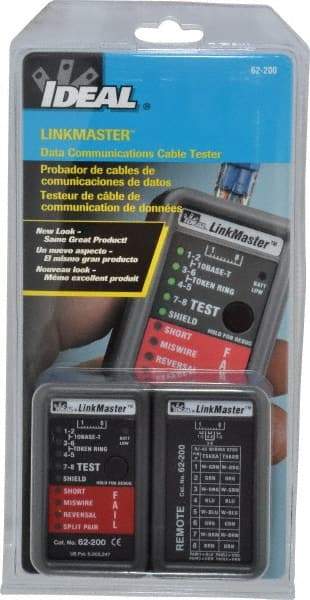 Ideal - STP & UTP Cable Tester - 10BaseT, T568A & T568B Connectors - Caliber Tooling