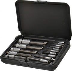 Walton - #4 to 1" Tap Extractor Set - 3, 4 Flutes, 15 Pieces - Caliber Tooling