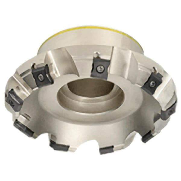 Iscar - 8" Cut Diam, 2-1/2" Arbor Hole, 0.295" Max Depth of Cut, 45° Indexable Chamfer & Angle Face Mill - 14 Inserts, LN.. 1506... Insert, Right Hand Cut, 14 Flutes, Series F45LN - Caliber Tooling