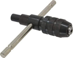 Made in USA - 1/2 to 3/4" Tap Capacity, T Handle Tap Wrench - 4-1/2" Overall Length - Caliber Tooling