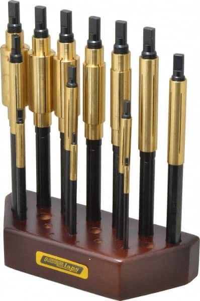 Made in USA - 13 Piece Barrel Lap Set - 3/16 to 1" Hole Diam - Caliber Tooling