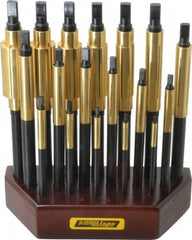 Made in USA - 18 Piece Barrel Lap Set - 3/16 to 1" Hole Diam - Caliber Tooling