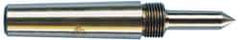 Riten - 1" Head Diam, Carbide-Tipped Steel Standard Point Solid Dead Center - 3MT Morse Taper, 1" Point Diam, 1-5/8" Point Length, 2-3/8" OAL - Caliber Tooling