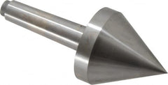 Riten - 2-3/4" Head Diam, Hardened Tool Steel Pipe Nose Point Solid Dead Center - 3MT Morse Taper, 2-3/4" Point Diam, 2.37" Point Length, 3.38" OAL - Caliber Tooling