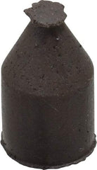 Cratex - 3/8" Max Diam x 5/8" Long, Cone, Rubberized Point - Medium Grade, Silicon Carbide, 1/16" Arbor Hole, Unmounted - Caliber Tooling