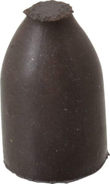 Cratex - 1/2" Max Diam x 7/8" Long, Cone, Rubberized Point - Medium Grade, Silicon Carbide, 1/8" Arbor Hole, Unmounted - Caliber Tooling