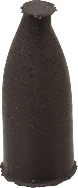 Cratex - 3/8" Max Diam x 1" Long, Cone, Rubberized Point - Medium Grade, Silicon Carbide, 1/8" Arbor Hole, Unmounted - Caliber Tooling