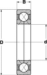 SKF - Radial Ball Bearings; Type: 4 Point Angular Contact Ball Bearing ; Style: Open ; Bore Diameter (mm): 45.00 ; Outside Diameter (mm): 100.00 ; Width (mm): 25.00 ; Flange Type: Without Flange - Exact Industrial Supply