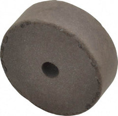 Cratex - 1-1/2" Diam x 1/4" Hole x 1/2" Thick, Surface Grinding Wheel - Silicon Carbide, Medium Grade, 15,000 Max RPM, Rubber Bond, No Recess - Caliber Tooling