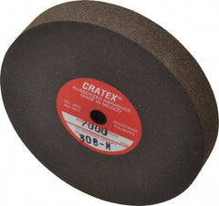 Cratex - 3" Diam x 1/4" Hole x 1/2" Thick, Surface Grinding Wheel - Silicon Carbide, Medium Grade, 7,000 Max RPM, Rubber Bond, No Recess - Caliber Tooling