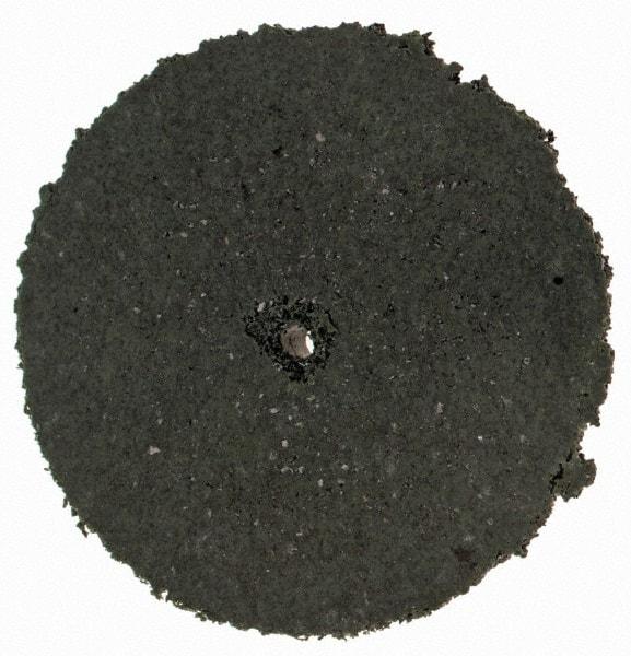 Cratex - 1" Diam x 1/16" Hole x 1/8" Thick, Surface Grinding Wheel - Silicon Carbide, Coarse Grade, Rubber Bond, No Recess - Caliber Tooling