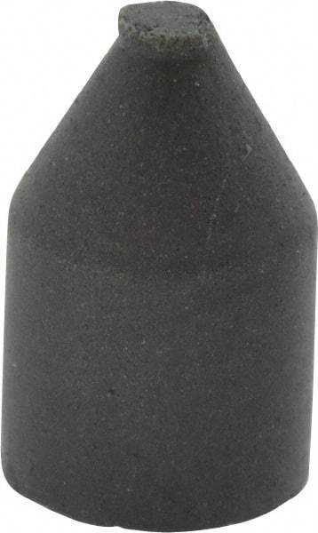 Cratex - 3/8" Max Diam x 5/8" Long, Cone, Rubberized Point - Very Fine Grade, Silicon Carbide, 1/16" Arbor Hole, Unmounted - Caliber Tooling