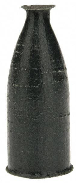 Cratex - 3/8" Max Diam x 1" Long, Cone, Rubberized Point - Very Fine Grade, Silicon Carbide, 1/8" Arbor Hole, Unmounted - Caliber Tooling