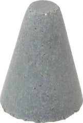 Cratex - 5/8" Max Diam x 7/8" Long, Taper, Rubberized Point - Coarse Grade, Silicon Carbide, 1/8" Arbor Hole, Unmounted - Caliber Tooling