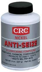 CRC - 8 oz Bottle High Temperature Anti-Seize Lubricant - Nickel, -95 to 2,400°F, Gray, Water Resistant - Caliber Tooling