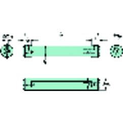 CXS-A22-06-06 Cylindrical Shank With Flat To CoroTurn® XS Double-Ended Adaptor - Caliber Tooling