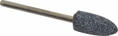 Grier Abrasives - 3/8 x 3/4" Head Diam x Thickness, B52, Pointed, Aluminum Oxide Mounted Point - Caliber Tooling