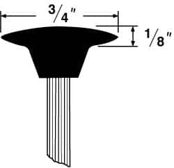 Grier Abrasives - 3/4 x 1/8" Head Diam x Thickness, B70, Mushroom, Aluminum Oxide Mounted Point - Caliber Tooling