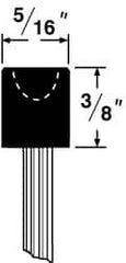 Grier Abrasives - 5/16 x 3/8" Head Diam x Thickness, B134, Cylinder Cup, Aluminum Oxide Mounted Point - Caliber Tooling