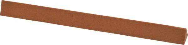 Made in USA - 6" Long x 1/2" Wide x 1/2" Thick, Aluminum Oxide Sharpening Stone - Triangle, Fine Grade - Caliber Tooling