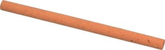 Made in USA - 4" Long x 1/4" Diam x 1/4" Thick, Aluminum Oxide Sharpening Stone - Round, Fine Grade - Caliber Tooling