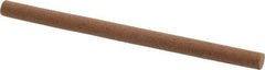 Made in USA - 4" Long x 1/4" Diam x 1/4" Thick, Aluminum Oxide Sharpening Stone - Round, Medium Grade - Caliber Tooling