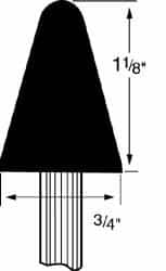 Grier Abrasives - 3/4 x 1-1/8" Head Diam x Thickness, A5, Tree, Aluminum Oxide Mounted Point - Caliber Tooling