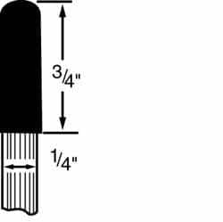 Grier Abrasives - 1/4 x 3/4" Head Diam x Thickness, A24, Ball Nose, Aluminum Oxide Mounted Point - Caliber Tooling