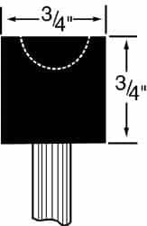 Grier Abrasives - 3/4 x 3/4" Head Diam x Thickness, A39, Cylinder Cup, Aluminum Oxide Mounted Point - Caliber Tooling