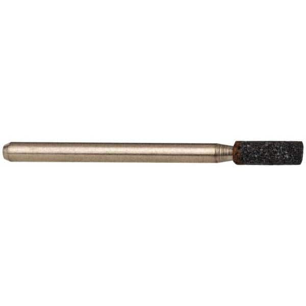 Grier Abrasives - 1/8 x 3/8" Head Diam x Thickness, W145, Cylinder, Aluminum Oxide Mounted Point - Caliber Tooling