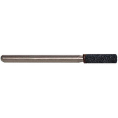 Grier Abrasives - 1/8 x 1/2" Head Diam x Thickness, W146, Cylinder, Aluminum Oxide Mounted Point - Caliber Tooling