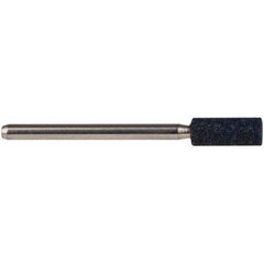 Grier Abrasives - 3/16 x 1/2" Head Diam x Thickness, W154, Cylinder, Aluminum Oxide Mounted Point - Caliber Tooling