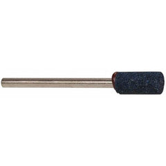 Grier Abrasives - 1/4 x 1/2" Head Diam x Thickness, W163, Cylinder, Aluminum Oxide Mounted Point - Caliber Tooling