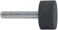 Grier Abrasives - 1 x 1/2" Head Diam x Thickness, W218, Cylinder, Aluminum Oxide Mounted Point - Caliber Tooling