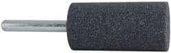 Grier Abrasives - 1 x 2" Head Diam x Thickness, W222, Cylinder, Aluminum Oxide Mounted Point - Caliber Tooling