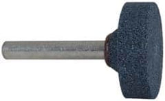 Grier Abrasives - 1-1/4 x 3/8" Head Diam x Thickness, W226, Cylinder, Aluminum Oxide Mounted Point - Caliber Tooling