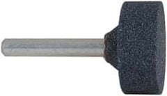 Grier Abrasives - 1-1/4 x 1/2" Head Diam x Thickness, W227, Cylinder, Aluminum Oxide Mounted Point - Caliber Tooling