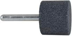 Grier Abrasives - 1-1/4 x 1" Head Diam x Thickness, W229, Cylinder, Aluminum Oxide Mounted Point - Caliber Tooling