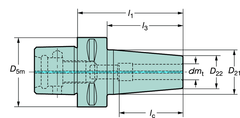 C63911925090 CAPTO ADAPTER - Caliber Tooling